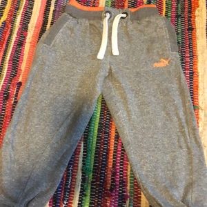Puma gray pull on sweat pants